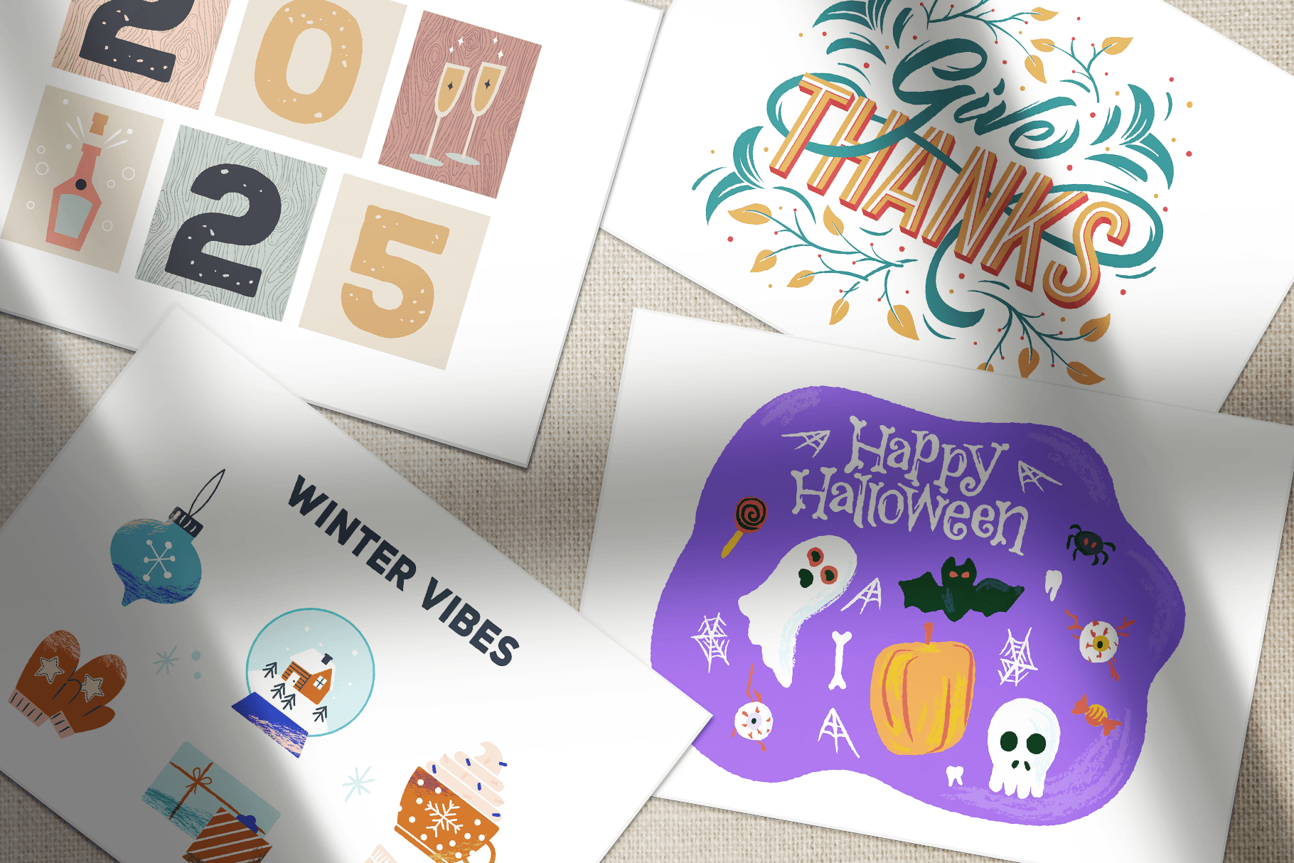 Example of handwritten holiday cards for insurance policyholders from ClientCircle.