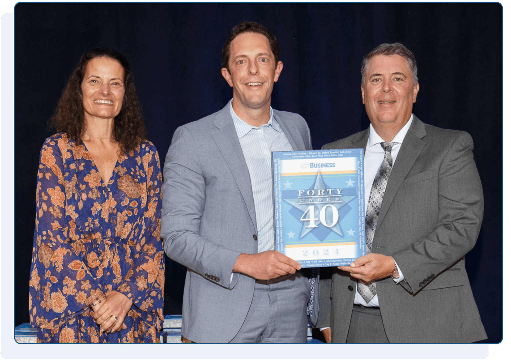 Jimi Honochick wins the Lehigh Valley Business "Forty under 40" award.