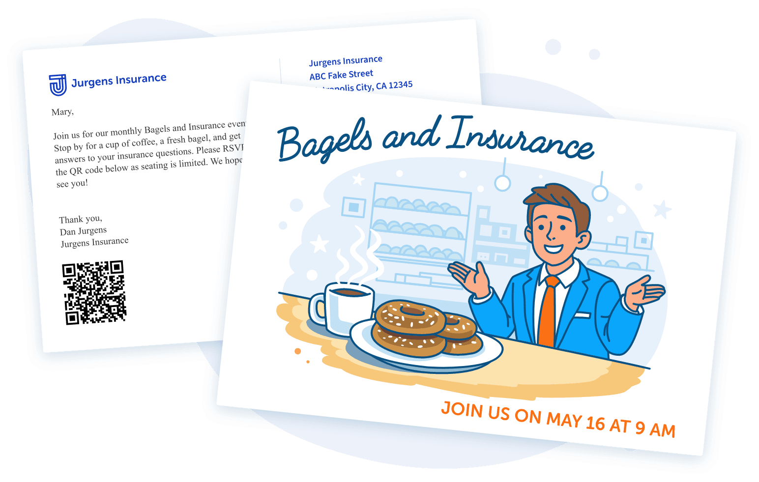 An example of a card promoting the importance of being prepared for weather events, ClientCircle