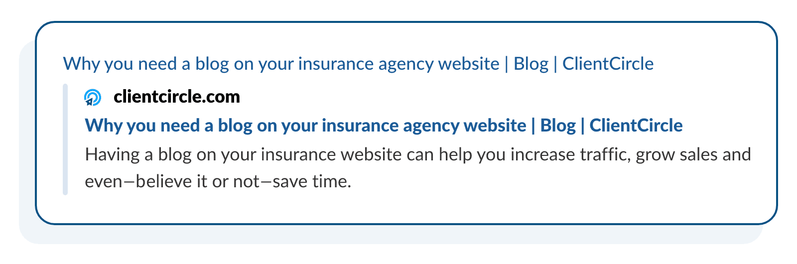 Blog meta tag ClientCircle
