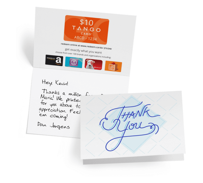 Client thank you card for insurance ClientCircle