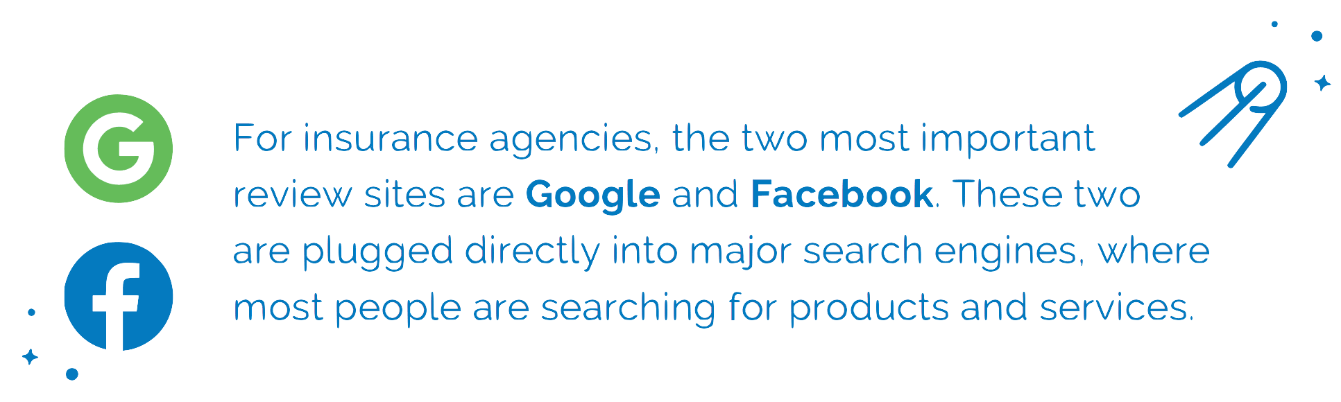 Two most important review sites, Google and Facebook