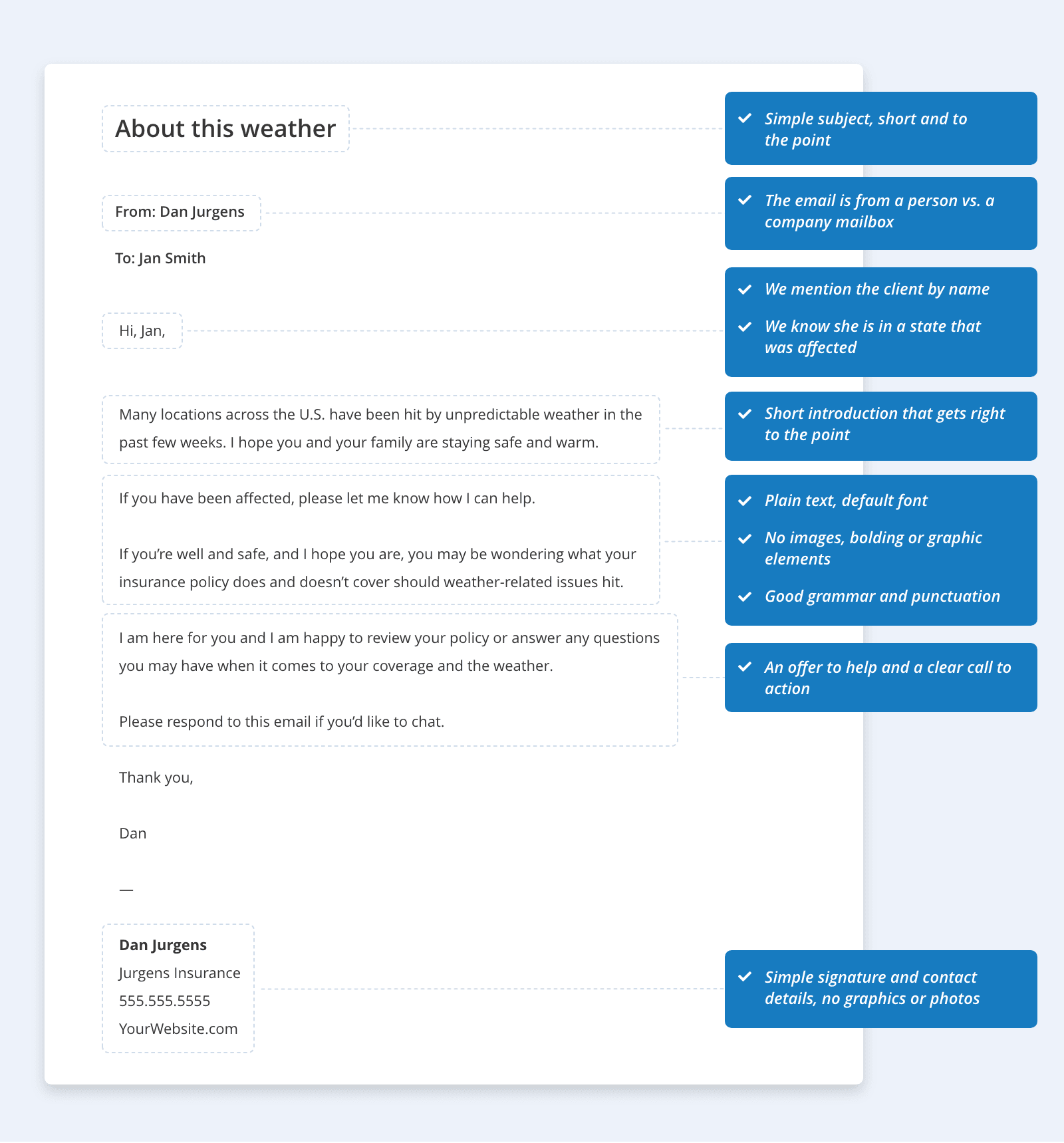 How to write an email to an insurance client ClientCircle