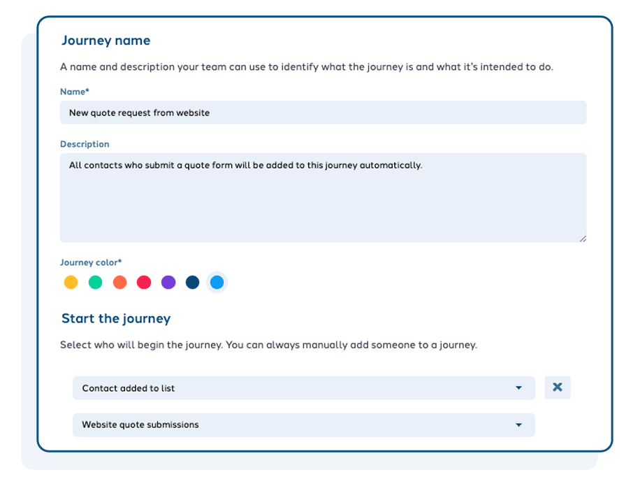 Journey customization ClientCircle