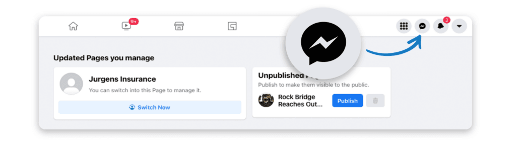 Facebook/Meta messenger icon ClientCircle