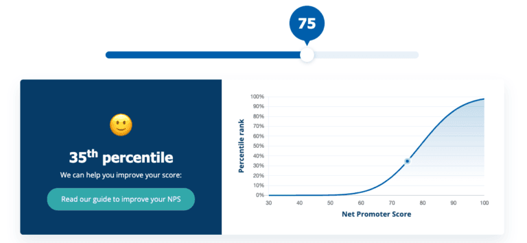 Net promoter score benchmark tool on MyAgencyRank ClientCircle