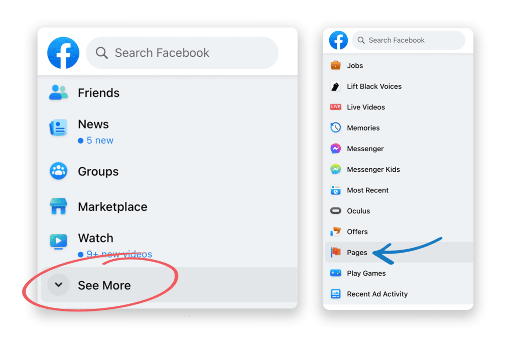 Facebook/Meta page tab ClientCircle