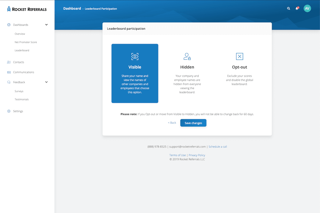 ClientCircle visible leaderboard